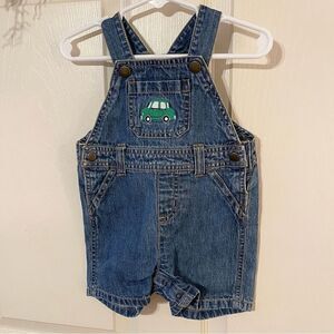 Gymboree Green Truck Embroidered Shortalls